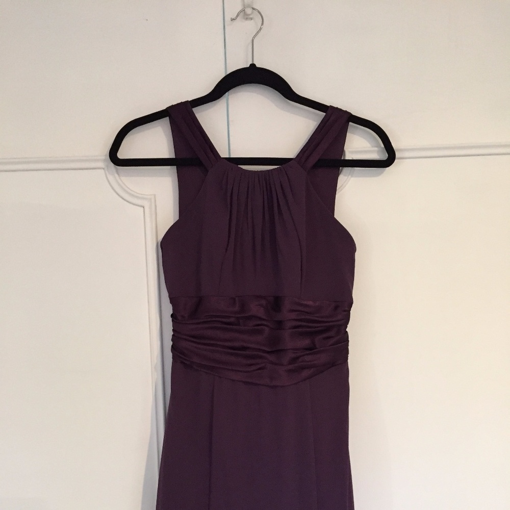David's Bridal Prom & Bridal Purple Chiffon Dress